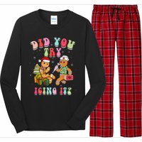 Christmas School Nurse Xmas Did You Try Icing It Gingerbread Long Sleeve Pajama Set