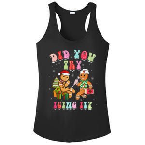 Christmas School Nurse Xmas Did You Try Icing It Gingerbread Ladies PosiCharge Competitor Racerback Tank