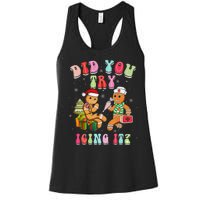 Christmas School Nurse Xmas Did You Try Icing It Gingerbread Women's Racerback Tank