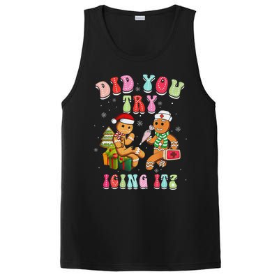 Christmas School Nurse Xmas Did You Try Icing It Gingerbread PosiCharge Competitor Tank