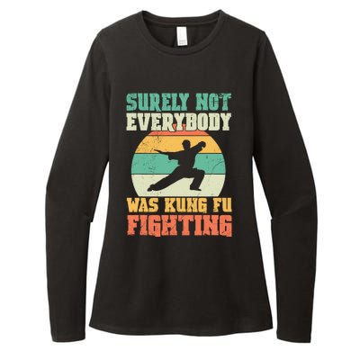 Cool Surely Not Everybody Was Kung Fu Fighting Vintage Retro Womens CVC Long Sleeve Shirt