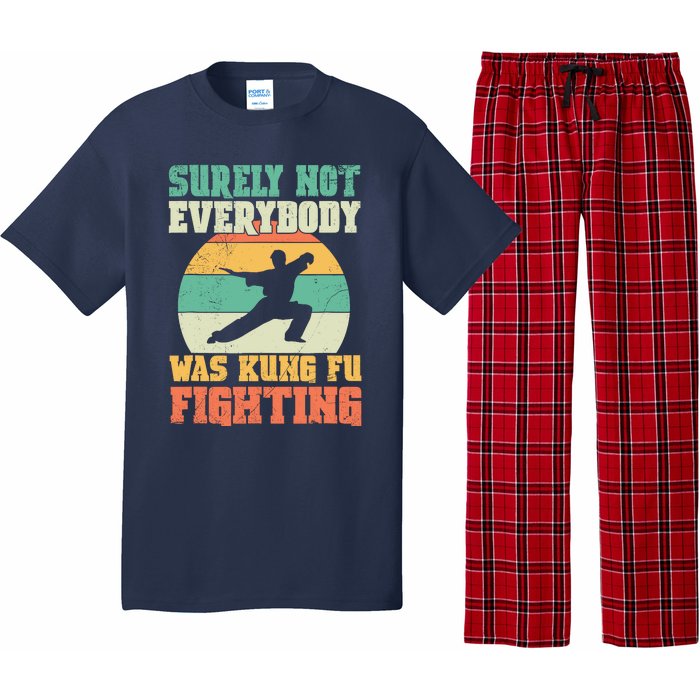 Cool Surely Not Everybody Was Kung Fu Fighting Vintage Retro Pajama Set