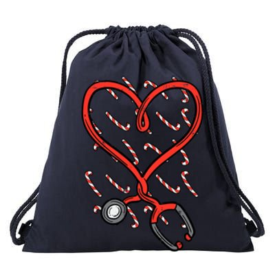 Christmas Stethoscope Nurse Xmas Nursing Scrub Top Gift Drawstring Bag