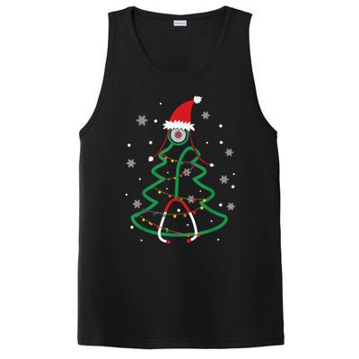 Christmas Stethoscope Nurse Xmas Nursing Scrub Top Cute Gift PosiCharge Competitor Tank