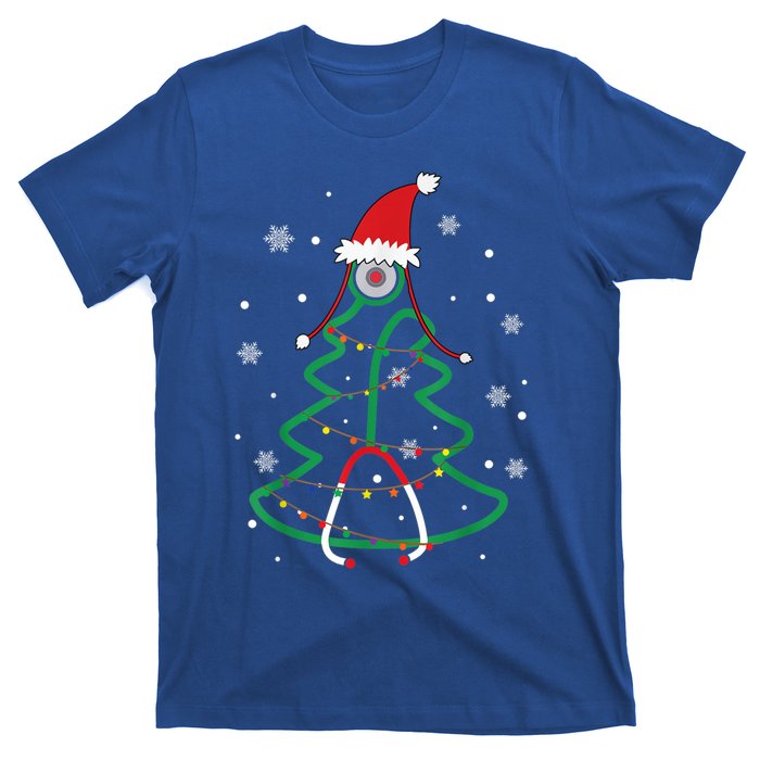 Christmas Stethoscope Nurse Xmas Nursing Scrub Top Cute Gift T-Shirt