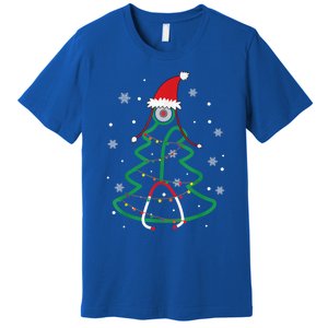 Christmas Stethoscope Nurse Xmas Nursing Scrub Top Cute Gift Premium T-Shirt