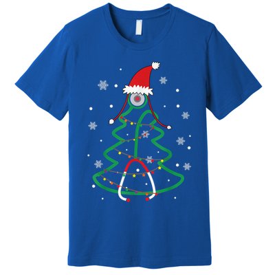 Christmas Stethoscope Nurse Xmas Nursing Scrub Top Cute Gift Premium T-Shirt