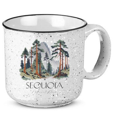 Cool Sequoia National Park Hiking Watercolor 15oz Campfire Ceramic Mug