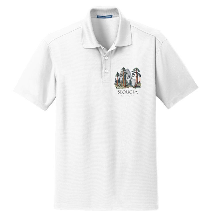 Cool Sequoia National Park Hiking Watercolor Dry Zone Grid Polo