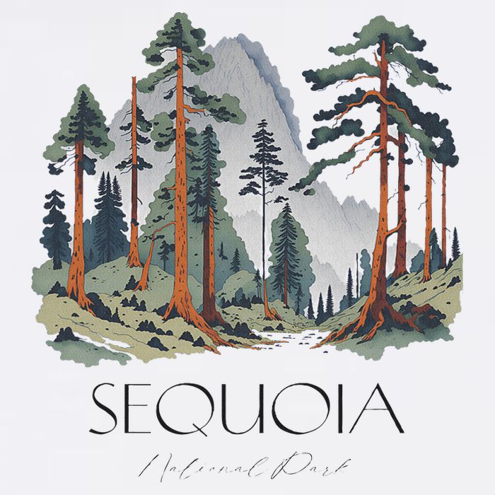 Cool Sequoia National Park Hiking Watercolor Visor