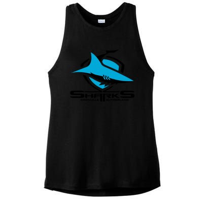 Cronulla Sharks Nrl Team Logo Pet Tank Cat Or Dog Cat Fish Ladies PosiCharge Tri-Blend Wicking Tank