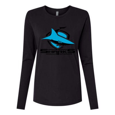 Cronulla Sharks Nrl Team Logo Pet Tank Cat Or Dog Cat Fish Womens Cotton Relaxed Long Sleeve T-Shirt