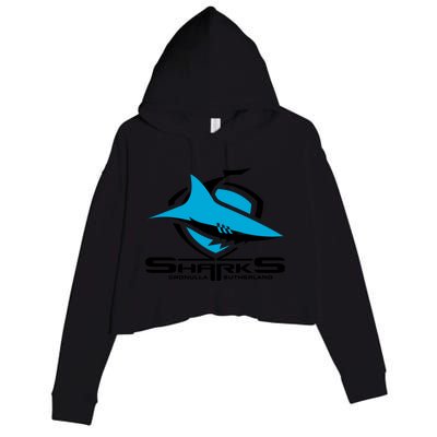 Cronulla Sharks Nrl Team Logo Pet Tank Cat Or Dog Cat Fish Crop Fleece Hoodie