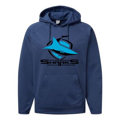 Cronulla Sharks Nrl Team Logo Pet Tank Cat Or Dog Cat Fish Performance Fleece Hoodie