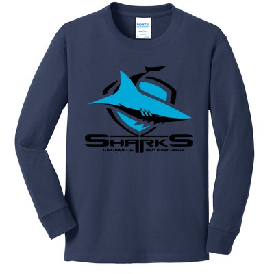 Cronulla Sharks Nrl Team Logo Pet Tank Cat Or Dog Cat Fish Kids Long Sleeve Shirt