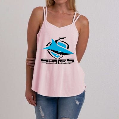 Cronulla Sharks Nrl Team Logo Pet Tank Cat Or Dog Cat Fish Women's Strappy Tank