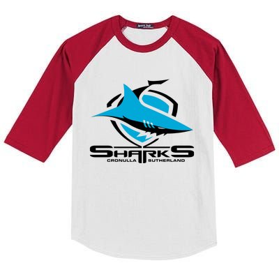 Cronulla Sharks Nrl Team Logo Pet Tank Cat Or Dog Cat Fish Kids Colorblock Raglan Jersey