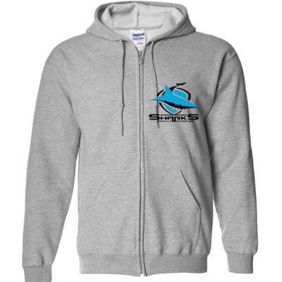 Cronulla Sharks Nrl Team Logo Pet Tank Cat Or Dog Cat Fish Full Zip Hoodie