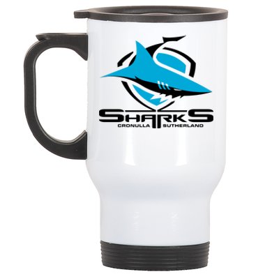 Cronulla Sharks Nrl Team Logo Pet Tank Cat Or Dog Cat Fish Stainless Steel Travel Mug