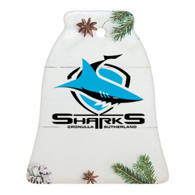 Cronulla Sharks Nrl Team Logo Pet Tank Cat Or Dog Cat Fish Ceramic Bell Ornament