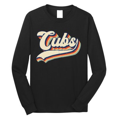 Cubs Sports Name Vintage Retro Gift Long Sleeve Shirt