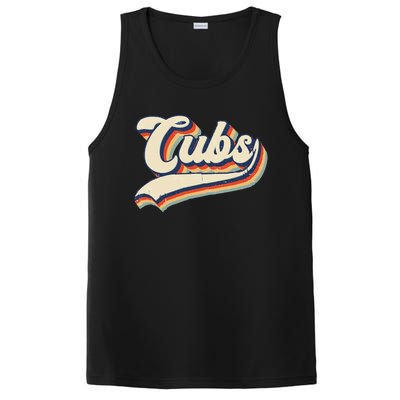 Cubs Sports Name Vintage Retro Gift PosiCharge Competitor Tank