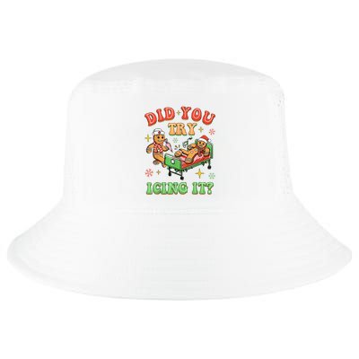 Christmas School Nurse Xmas Did You Try Icing It Gingerbread Cool Comfort Performance Bucket Hat