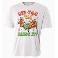 Christmas School Nurse Xmas Did You Try Icing It Gingerbread Cooling Performance Crew T-Shirt