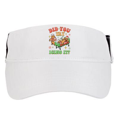 Christmas School Nurse Xmas Did You Try Icing It Gingerbread Adult Drive Performance Visor