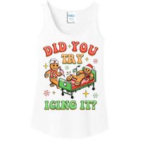 Christmas School Nurse Xmas Did You Try Icing It Gingerbread Ladies Essential Tank