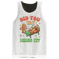 Christmas School Nurse Xmas Did You Try Icing It Gingerbread Mesh Reversible Basketball Jersey Tank