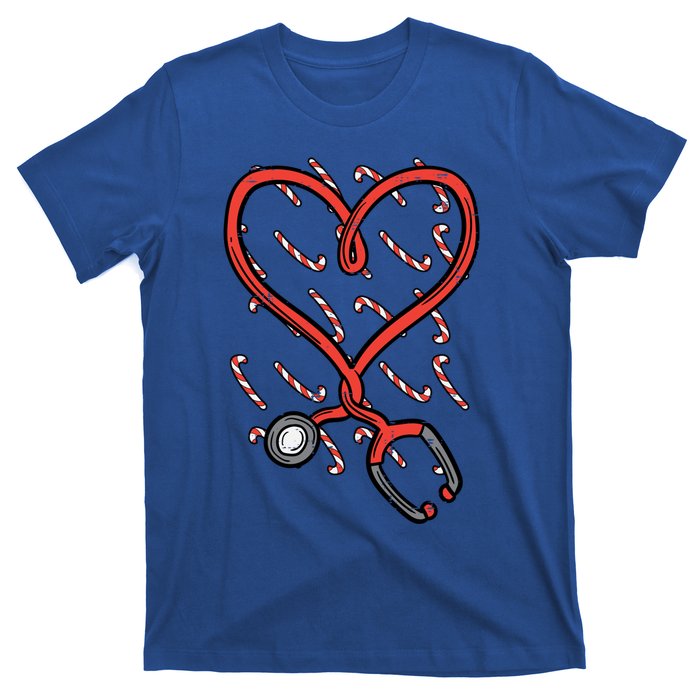 Christmas Stethoscope Nurse Xmas Nursing Scrub Top Great Gift T-Shirt