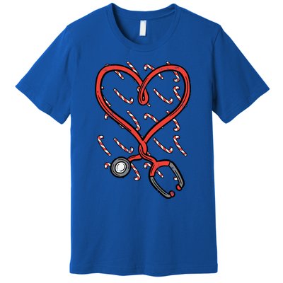 Christmas Stethoscope Nurse Xmas Nursing Scrub Top Great Gift Premium T-Shirt