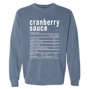 Cranberry Sauce Nutrition Facts Thanksgiving Gift Garment-Dyed Sweatshirt