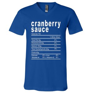 Cranberry Sauce Nutrition Facts Thanksgiving Gift V-Neck T-Shirt