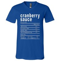 Cranberry Sauce Nutrition Facts Thanksgiving Gift V-Neck T-Shirt