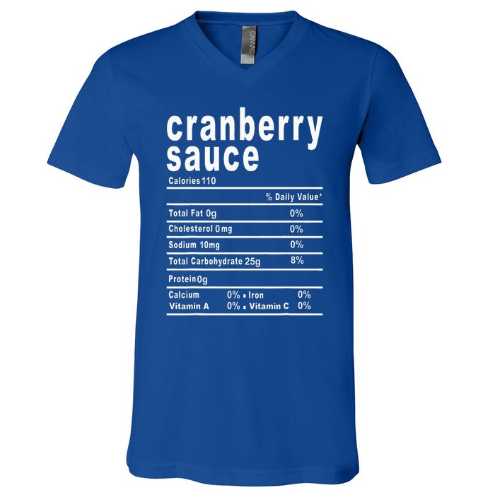 Cranberry Sauce Nutrition Facts Thanksgiving Gift V-Neck T-Shirt