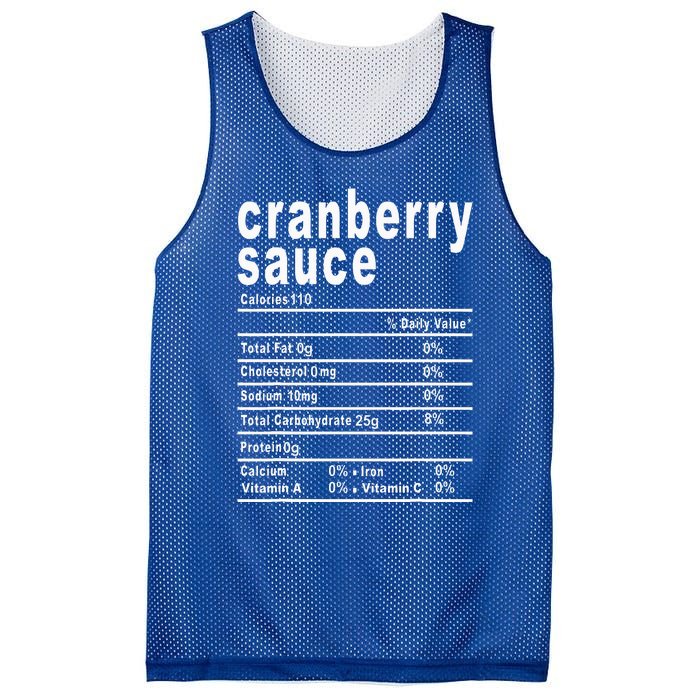 Cranberry Sauce Nutrition Facts Thanksgiving Gift Mesh Reversible Basketball Jersey Tank