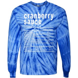 Cranberry Sauce Nutrition Facts Thanksgiving Gift Tie-Dye Long Sleeve Shirt