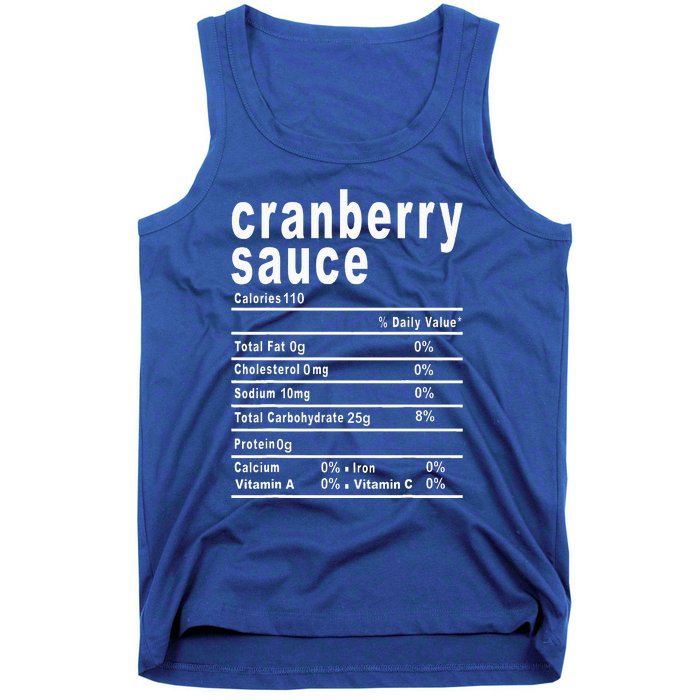 Cranberry Sauce Nutrition Facts Thanksgiving Gift Tank Top