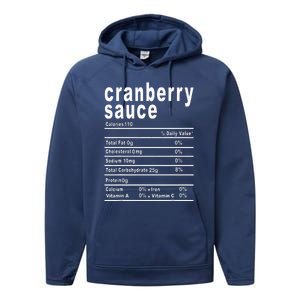 Cranberry Sauce Nutrition Facts Thanksgiving Gift Performance Fleece Hoodie