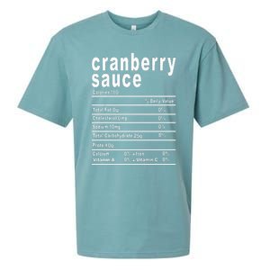 Cranberry Sauce Nutrition Facts Thanksgiving Gift Sueded Cloud Jersey T-Shirt