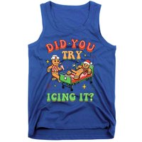 Christmas School Nurse Xmas Did You Try Icing It Gingerbread Tank Top