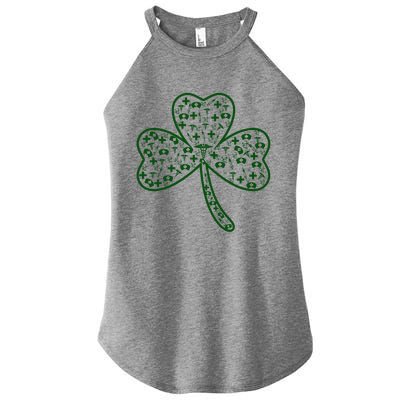 Clover Shamrock Nurse St Patrick's Day Gift For Nurse Gift Women’s Perfect Tri Rocker Tank