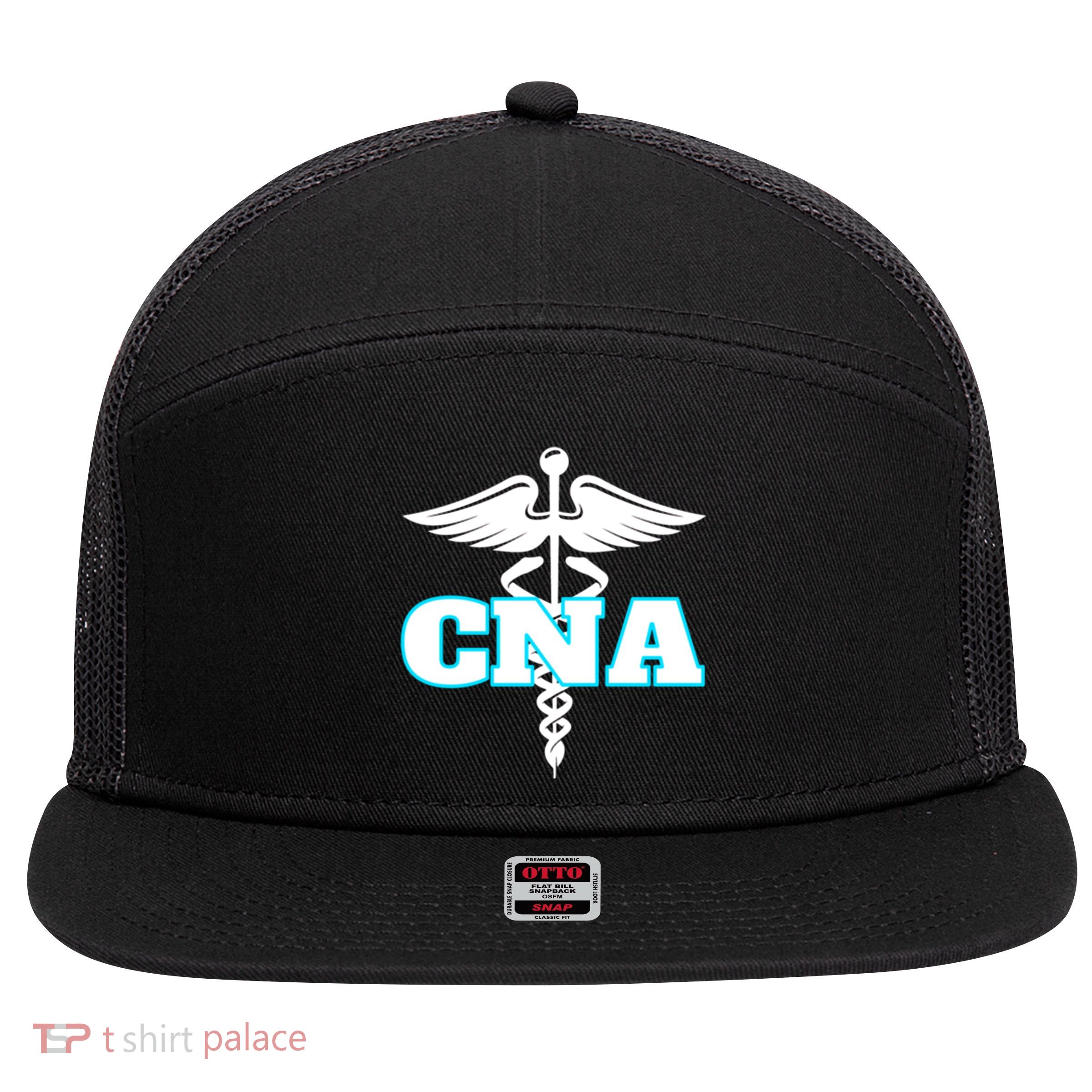 Cna Staff Nurse Healthcare Nurse Day Gift 7 Panel Mesh Trucker Snapback Hat