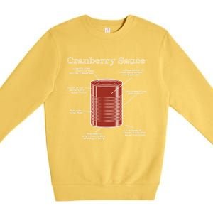 Cranberry Sauce Nutrition Gift Premium Crewneck Sweatshirt