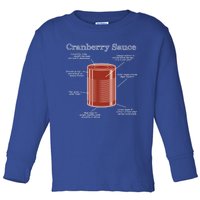 Cranberry Sauce Nutrition Gift Toddler Long Sleeve Shirt