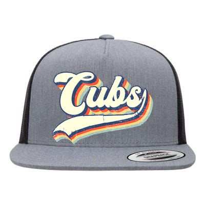 Cubs Sports Name Vintage Retro Boy Girl Flat Bill Trucker Hat