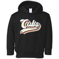 Cubs Sports Name Vintage Retro Boy Girl Toddler Hoodie