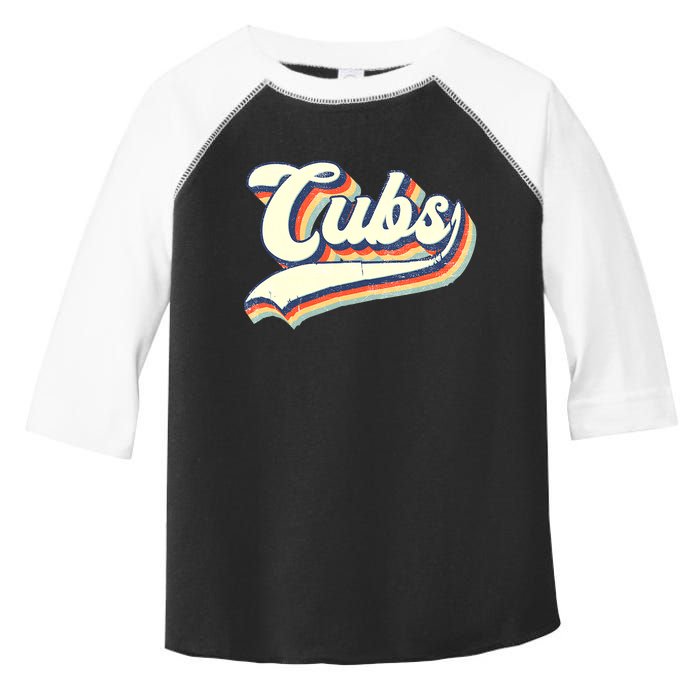 Cubs Sports Name Vintage Retro Boy Girl Toddler Fine Jersey T-Shirt